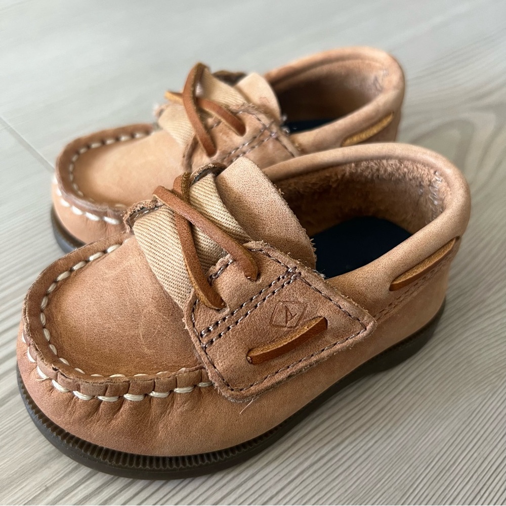 Sperry Kids Brown Leather Moccasins